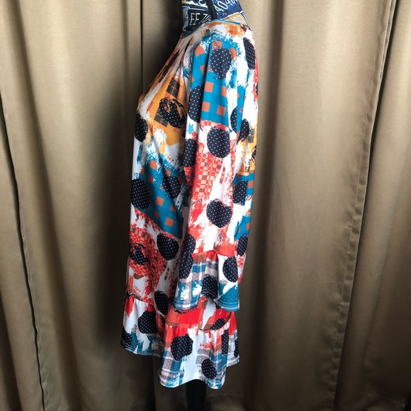 Lily Bell Sleeve Geometric Pattern Shirt - Picture 10 of 13